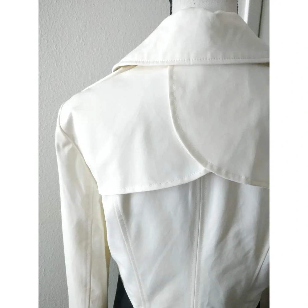 3/$20 Forever 21 Black White Colorblock Peacoat Trench Longline Jacket M - Picture 7 of 13